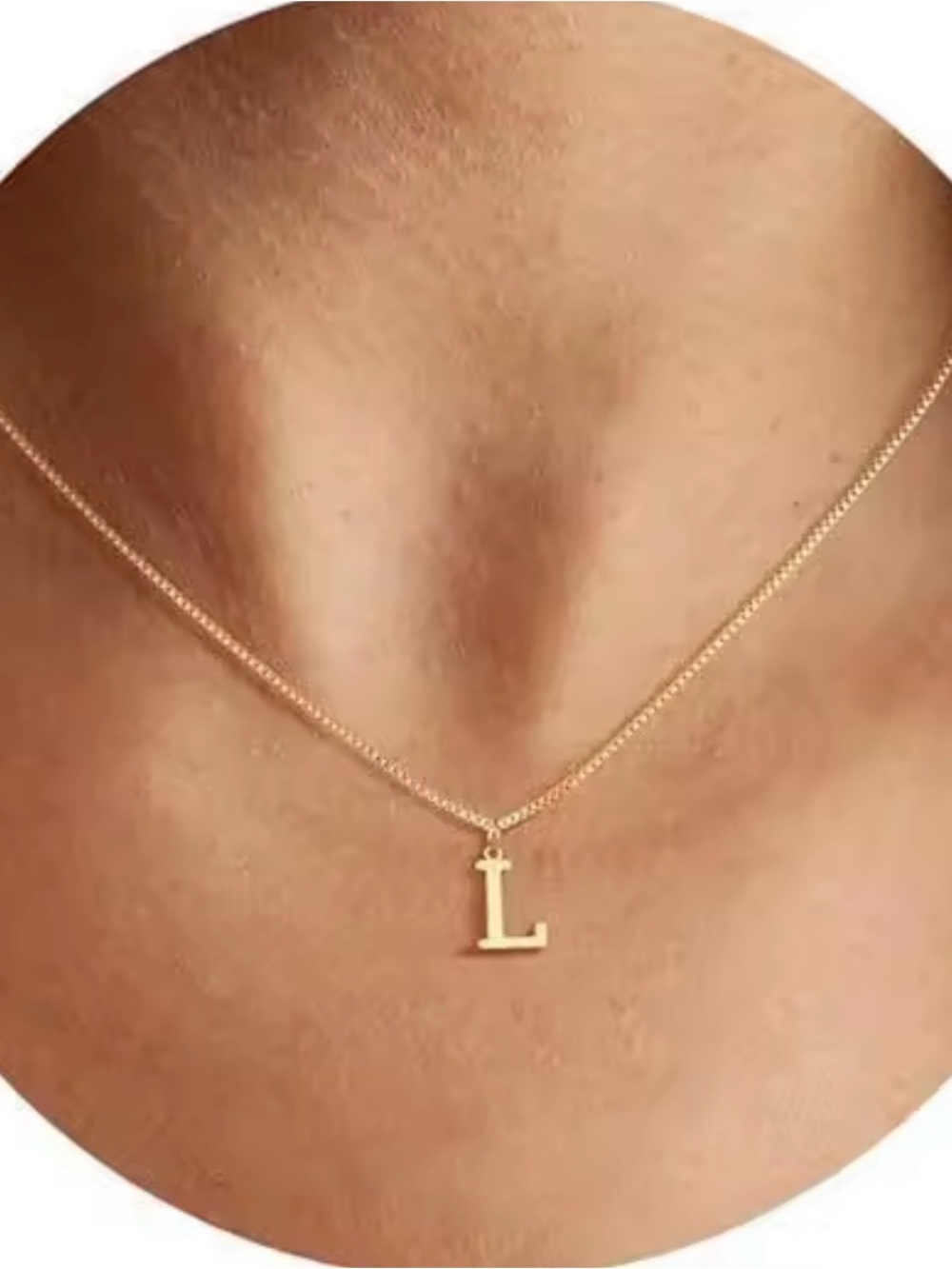 Gold Letter 'L' Pendant Necklace - Elegant Initial Jewelry